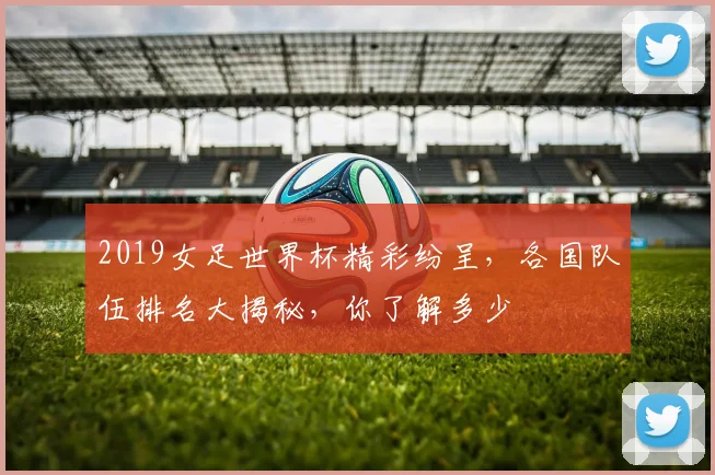 2019女足世界杯精彩纷呈，各国队伍排名大揭秘，你了解多少
